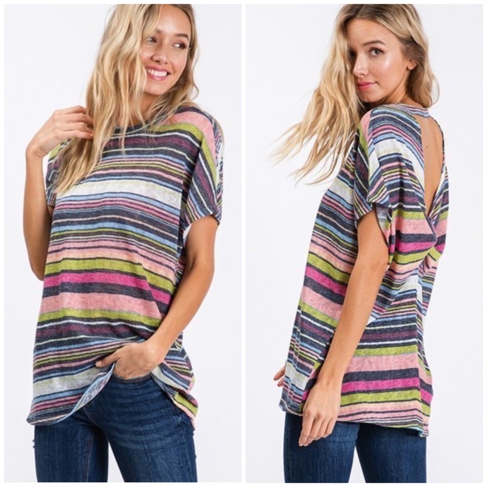 Multi Color Striped Top